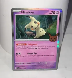 Mimikyu 2023 Trick Or Trade Halloween Stamp Pokemon TCG Holo Rare 097/193 - Image 1
