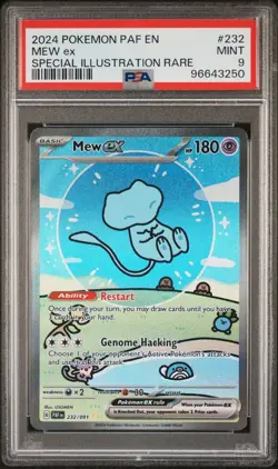 PSA 9 • 2024 POKEMON PALDEAN FATES SPECIAL ILLUSTRATION RARE • #232 MEW EX - Image 1