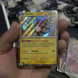 Pokemon TCG SV Paldean Fates Raichu Card 132/091 Baby Shiny Rare, Near Mint 💎 - Image 1