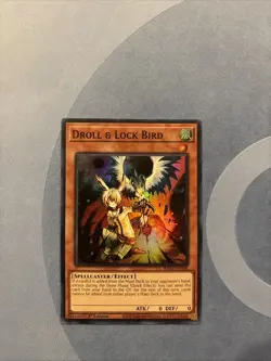 Yugioh! Droll & Lock Bird RA02-EN006 1st Edition Super Rare Rarity Collection 2 - Image 1