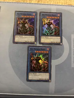 x3 Yugioh! The Masked Beast RP02-EN027 Super Rare 2025 Reprint Near Mint - Image 1