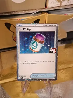 N's PP Up Holo Pokemon Prize Pack Series 7 Promo Pokemon Card NM/LP Stamp - Image 1