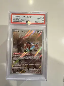 2023 Pokemon MEW 151 Mr Mime Illustration Rare 179 PSA Gem Mint 10 - Image 1