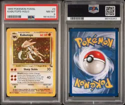 POKEMON KABUTOPS Fossil Holo Rare WOTC 9/62 PSA 8 NM-MT - Image 3