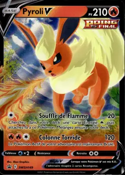 Carte Pokemon PYROLI SWSH149 PROMO Ultra Rare V Epee et Bouclier FR - Image 1