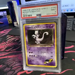 1999 Pokemon Japanese Gym 2 Rockets Mewtwo Holo #150 PSA 9 MINT - - Image 1