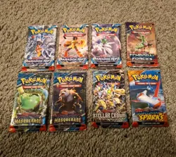 Pokemon TCG Loose Booster Pack lot of 8 Paradox Rift, Twilight Masquerade.. - Image 1