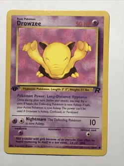 Drowzee 54/82 1st Edition Team Rocket Pokemon TCG - Image 2