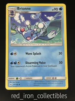 Brionne 40/149 Uncommon Sun & Moon Base Pokemon Card 2017 - Image 1