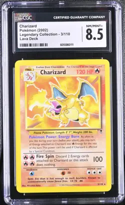 CGC 8.5 Charizard 2002 Legendary (Collection) 3/110 Lava Deck Pokemon Card - Image 1