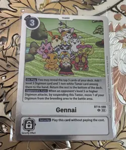 Digimon Card Game Gennai BT14-088 R Box Topper Secret Crisis Promo - Image 1