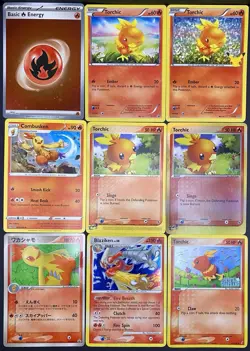 9x Pokemon Cards Torchic Combusken Blaziken Lot - Holo Rare XY Promo STAMPED TCG - Image 1