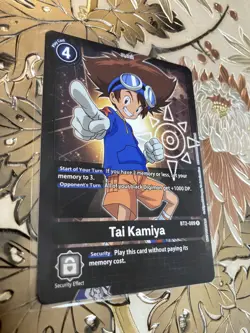 Digimon Card Game Tai Kamiya BT2-089 Alt Art Tournament Promo - Image 1