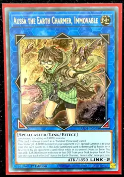 Aussa the Earth Charmer, Immovable Secret Rare 1st Edition Mint Card RA04-EN078 - Image 1