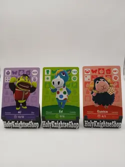 (US) 3 DIFFERENT AUTHENTIC ANIMAL CROSSING SERIES CARD LOT! NM - Image 1