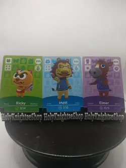 (US) 3 DIFFERENT AUTHENTIC ANIMAL CROSSING MIXED SERIES CARD BUNDLE LOT! NM #2 - Image 1