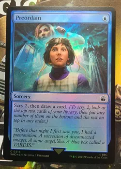 Mtg Dr. Who Preordain NM Foil - Image 1