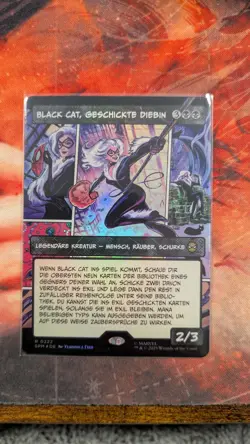 Four Versions Black Cat, Geschickte Diebin deutsch 222 Holo Foil Magic MTG - Image 1