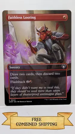Faithless Looting (Borderless) Commander Masters Regular - Image 1