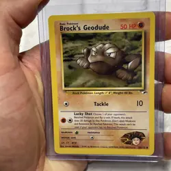 Pokemon TCG Brock's Geodude Gym Heroes 38/132 Regular Unlimited Uncommon NM/MT - Image 1