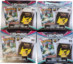 Set Of 4 Pokemon TCG: LIGHTNING POWER BOX. Booster Pack & Sleeve Pack NEW SEALED - Image 1