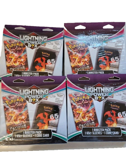 Set Of 4 Pokemon TCG: LIGHTNING POWER BOX. Booster Pack & Sleeve Pack NEW SEALED - Image 2