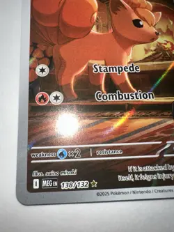 Vulpix Illustration Rare Pokemon Mega Evolution 138/132 Near Mint - Image 2