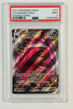 2021 Pokemon Gengar Vmax Gigantamax Fusion Strike 157/264 PSA 9 Mint 🔥 👀 - Image 1