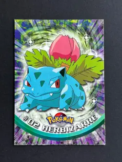Pokemon - TV Animation - TOPPS - #02 Herbizarre - Blue Logo - Occasion - FR - Image 1