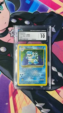 1999 Pokemon CGC 10 Gem Mint Blastoise Base Set Holo 2/102 ENGLISH - Image 1