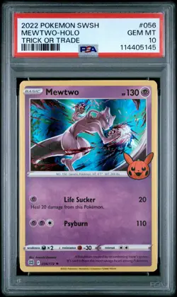 2022 POKEMON SWORD & SHIELD BRILLIANT STARS #056 MEWTWO-HOLO PSA 10 - Image 1