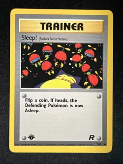 Pokemon Team Rocket 1st Edition Common Sleep! #79 NM - Image 1
