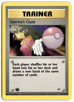 Pokemon 1st Edition Sabrina's Gaze Common Gym Heroes 125/132 NM - Image 1