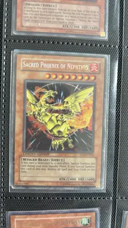 Yu-Gi-Oh! Sacred Phoenix of Nephthys EEN-ENSE3 Secret Rare LIMITED EDITION (EX)! - Image 1