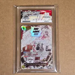 ACE 10 One Piece Card G/G F/F PISTOL RED HAWK OP11-114 ALT ART from Japan 2025 - Image 1