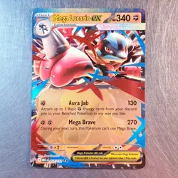 2025 Mega Evolution Mega Lucario Ex Card HOLO Double Rare 077/132 Pokemon TCG - Image 1