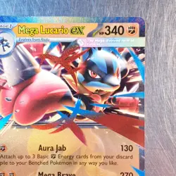 2025 Mega Evolution Mega Lucario Ex Card HOLO Double Rare 077/132 Pokemon TCG - Image 4