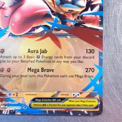 2025 Mega Evolution Mega Lucario Ex Card HOLO Double Rare 077/132 Pokemon TCG - Image 5