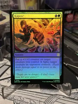 NM Foil Kapow!, MTG, Marvel's Spider-Man, Magic the Gathering, 103 - Image 1