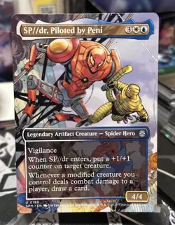 SP dr, Piloted by Peni (Borderless) #0199 MTG Marvel's Spider-Man Magic - Image 1