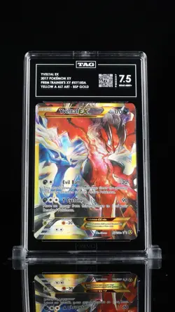 2017 POKEMON XY BSP PREM TRAINER XY COLL FULL ART/YVELTAL EX TAG 7.5 psa - Image 1