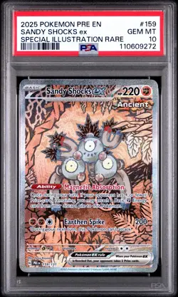2025 POKEMON PRE EN-PRISMATIC EVOLUTIONS #159 SANDY SHOCKS EX PSA 10 - Image 3