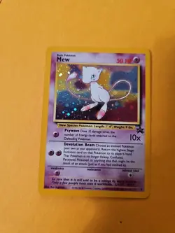 Mew HOLO FOIL Black Star Movie WOTC Promo 9 Pokemon TCG Holographic - LP - Image 2
