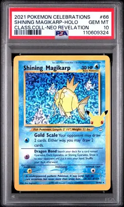 2021 POKEMON CELEBRATIONS CLASSIC COLL #66 SHINING MAGIKARP-HOLO PSA 10 - Image 3
