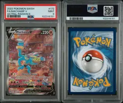 2022 POKEMON SWORD & SHIELD ASTRAL RADIANCE #172 FULL ART/MACHAMP V PSA 9 - Image 5