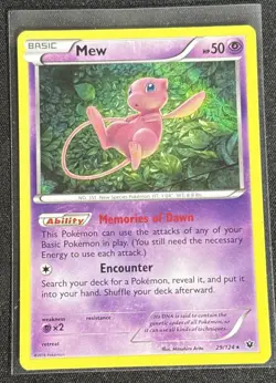 2016 Pokemon XY Fates Collide Mew Holo #29/124 - Image 1