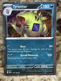 Pokemon Tyranitar 135/193 Paldea Evolved Cosmos Holo Rare NM - Image 1