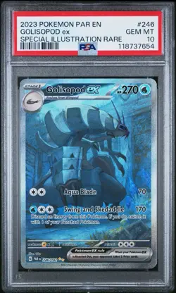 2023 POKEMON PAR EN-PARADOX RIFT SPECIAL ILLUSTRATION RARE GOLISOPOD EX PSA 10 - Image 3