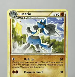 Lucario 19/95 (MP) Rare HeartGold & SoulSilver: Unleashed 2010 Pokemon Card - Image 3