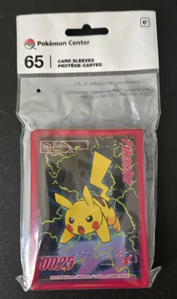 Pokemon Center Pikachu Neon Charge Card Sleeves New Sealed 65 - Image 1